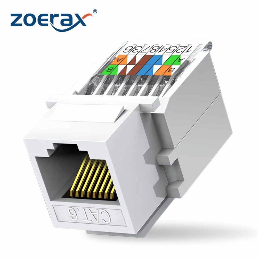 Patch Panel Cat6 - ZoeRax Cat6 RJ45 Tool-Less Keystone Ethernet