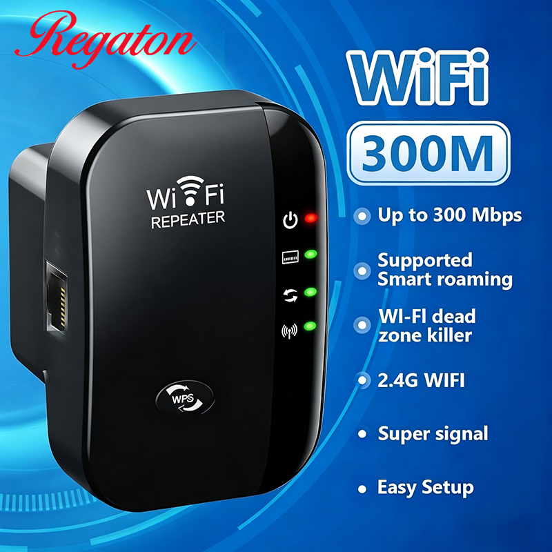 Office Technologies - Wireless 300M 2.4GHz WiFi Range Extender,