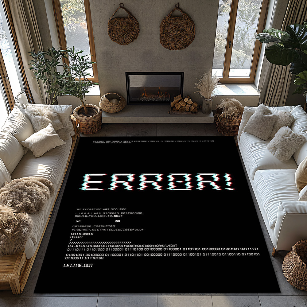 ERROR 404 Graphic Rug, Tech Hu - Home Office Tech Ideas recension och pris