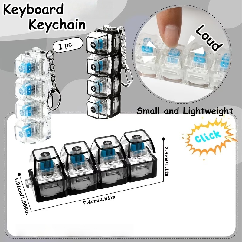 1PC Light Up Keyboard Keychain - Office Tech Accessories recension och pris