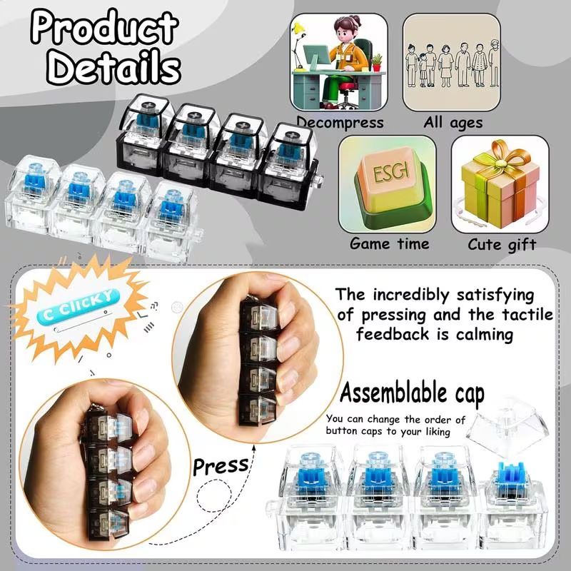 1PC Light Up Keyboard Keychain - Office Tech Accessories recension och pris