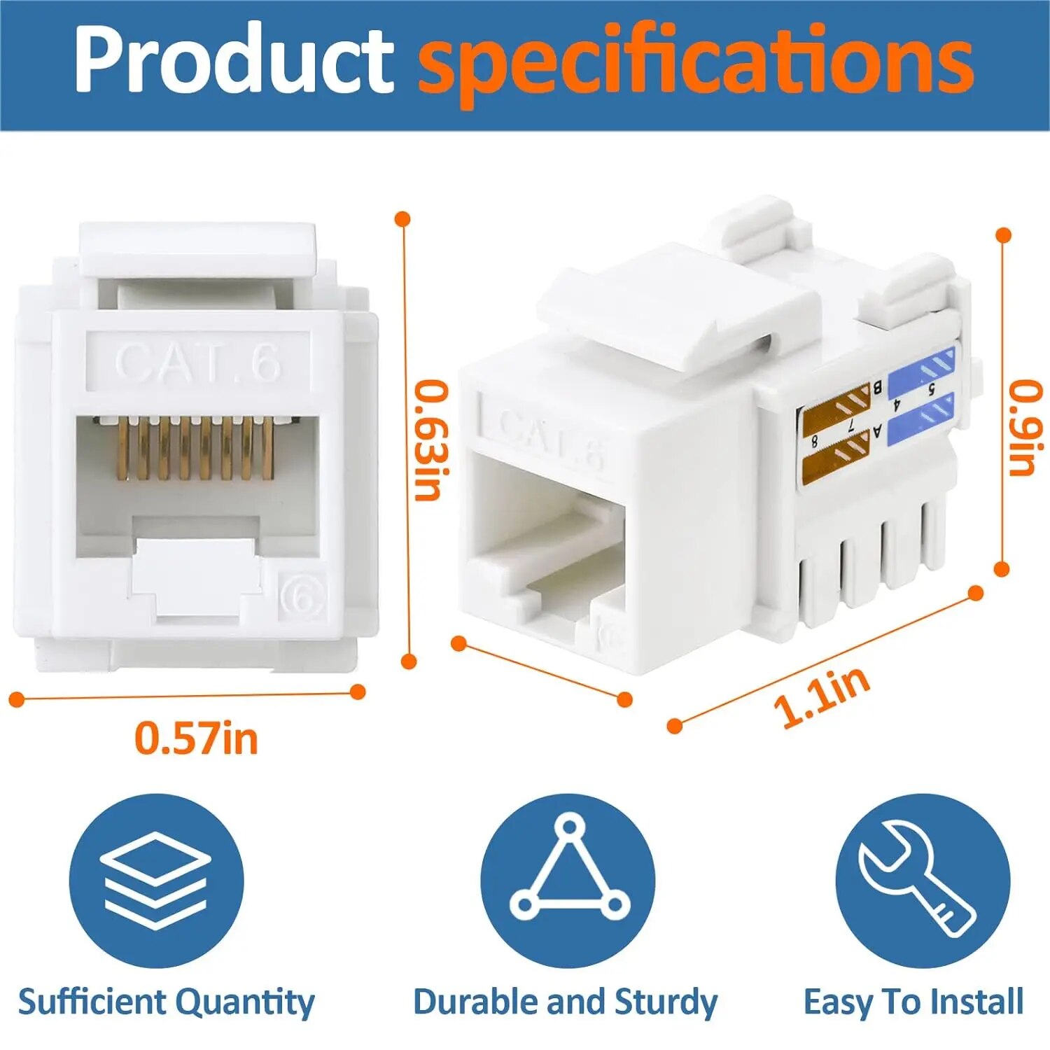 ZoeRax 10-Pack RJ45 Keystone J - Patch Panel Cat6 recension och pris