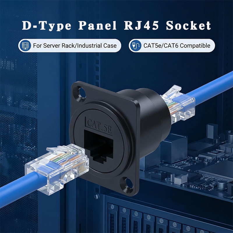 D-Type Panel Mount RJ45 Socket - Patch Panel Cat6 recension och pris